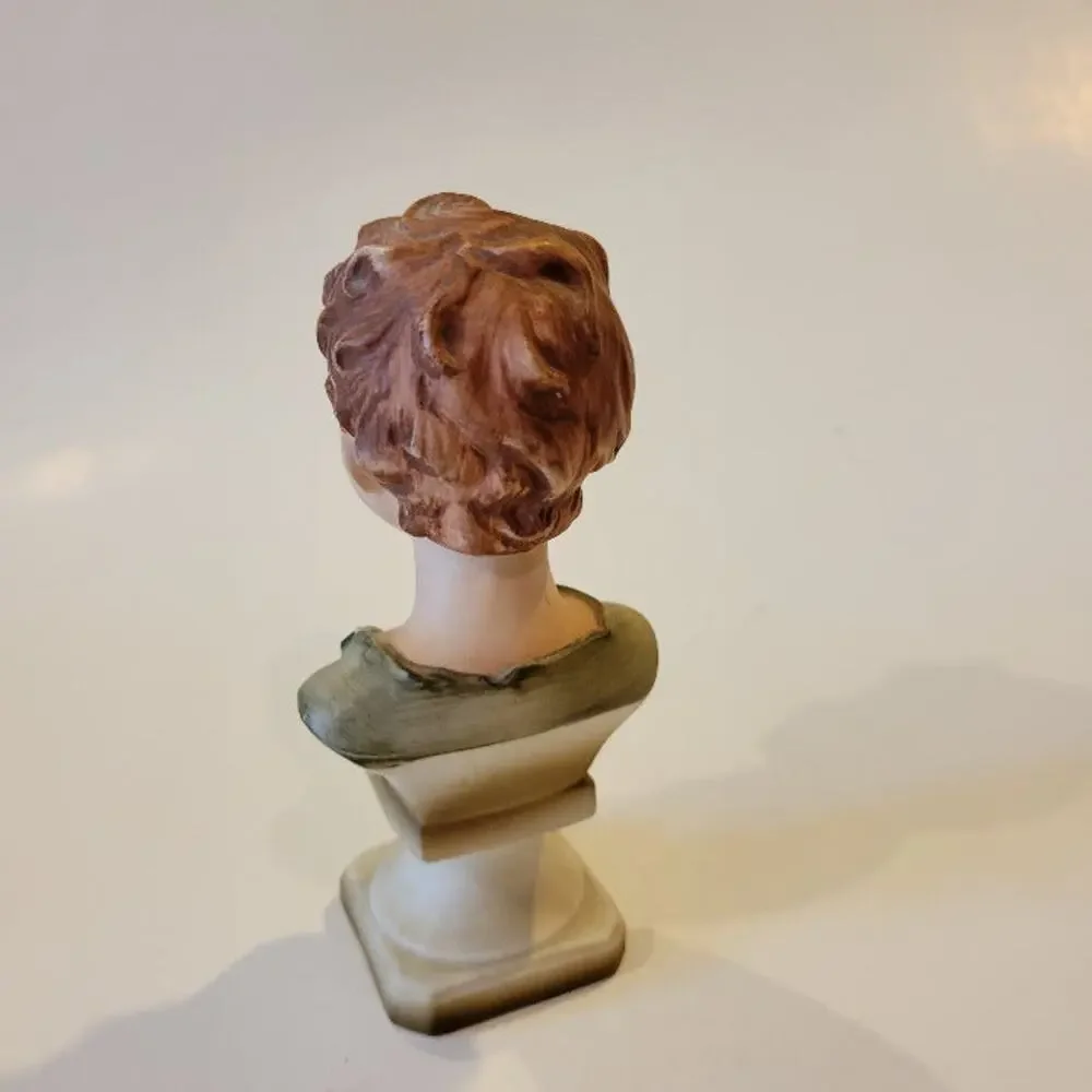 Vintage Ceramic Lefton boy bust KW832. Hand painted. Pre-owned, good shape